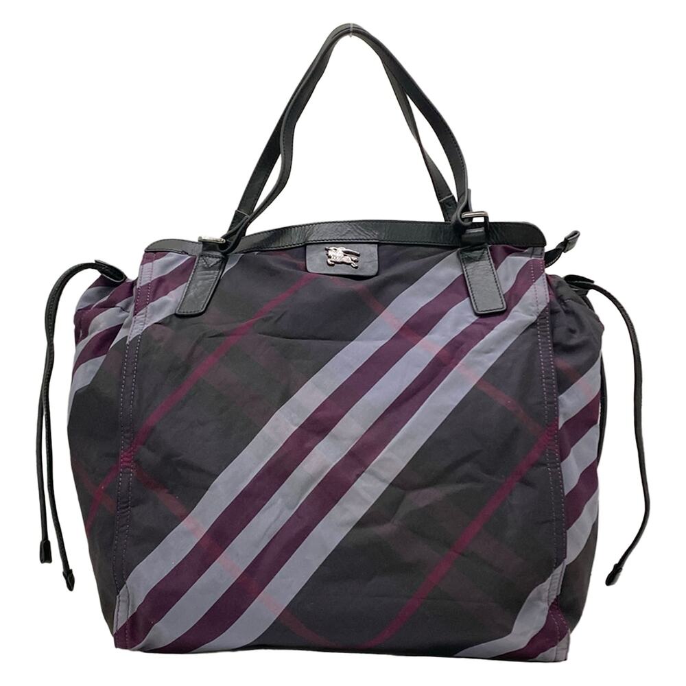 Burberry Tote Bag Light Purple Black